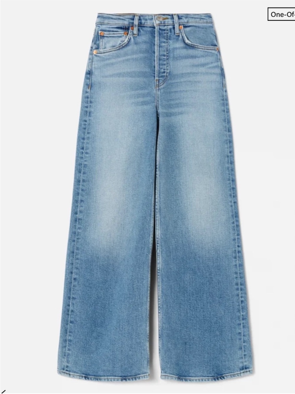 RE/DONE Wide Leg Crop Jeans in Blazed Indigo | 30 - Picture 3 of 14